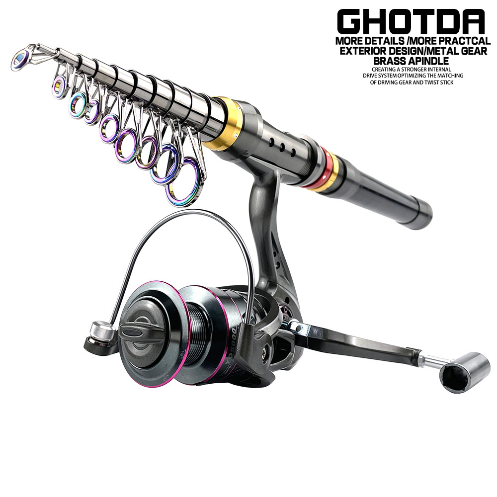 Fishing Rod Surf - 1.8-3.6M Carbon Spinning Hengel 5.2:1 Vissen