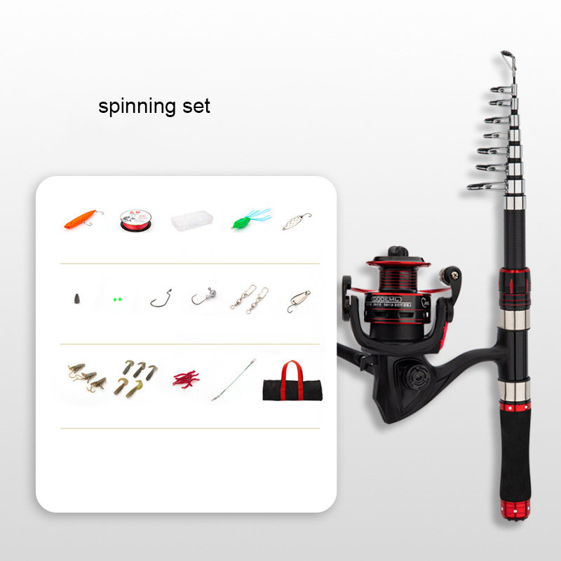 Hengel van koolstofvezel, 2,1  - Fishing Rod Combo recensie en prijs