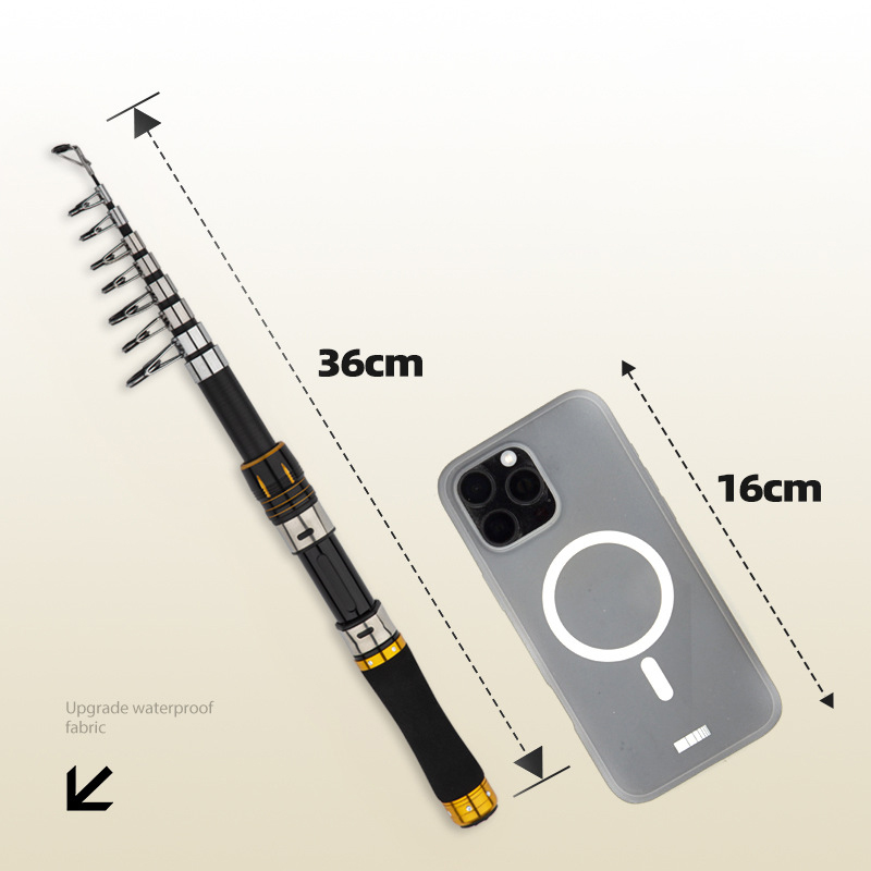 Hengel van koolstofvezel, 2,1  - Fishing Rod Combo recensie en prijs