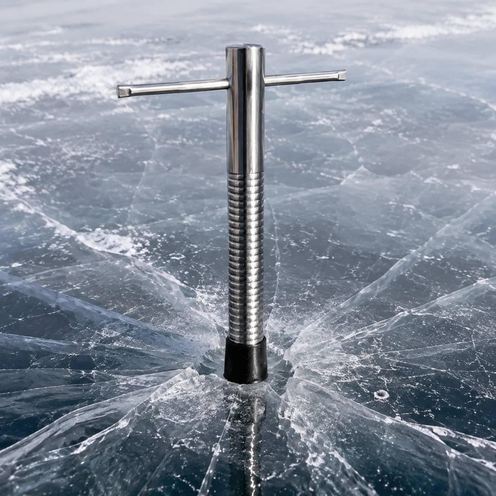 Compacte stalen ijsboor voor v - Fishing Rod Ice recensie en prijs